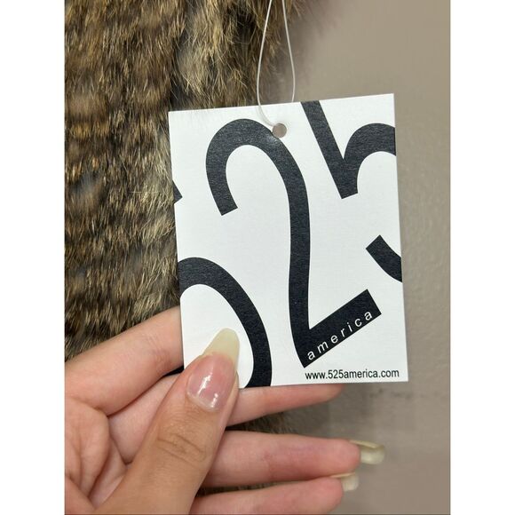 NWT 525 America Luxe Classic Brown 100% Rabbit Fur Vest Women's Small - Picture 5 of 10